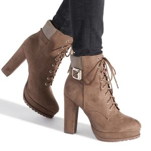 Alix Platform Hiker Bootie - Taupe